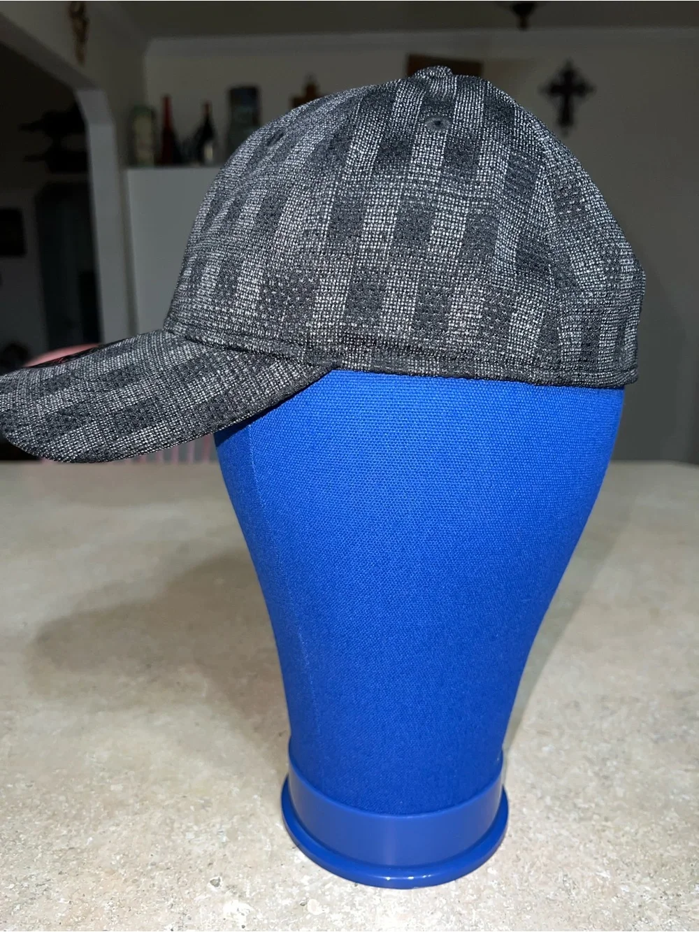 Unk Gray Plaid Baseball Cap